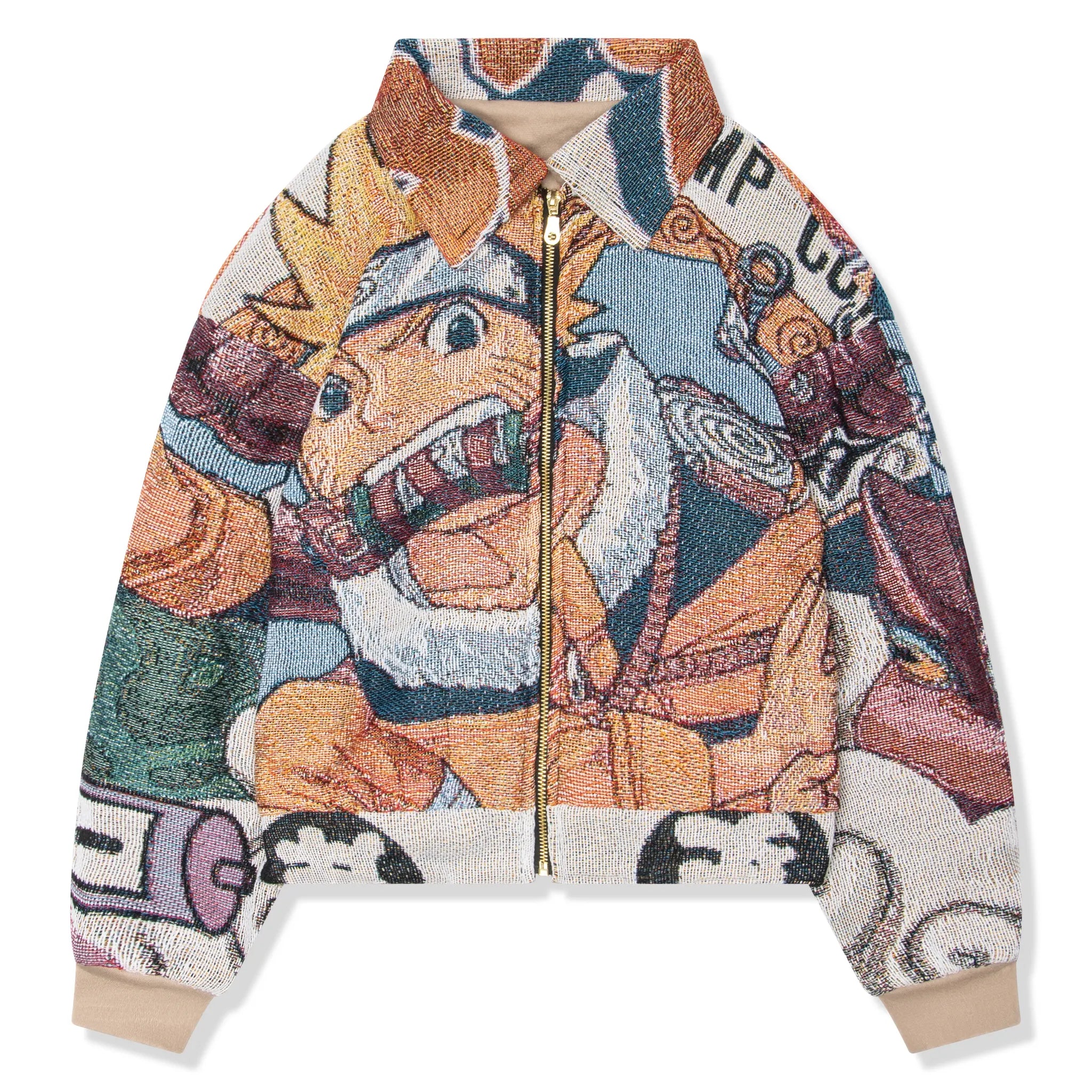 Front View of Dedictd 9Tail Tapestry Collared Jacket